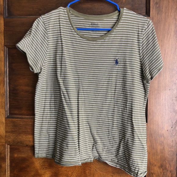 Stripes polo v neck t shirt - Picture 1 of 3